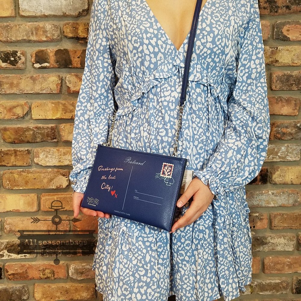 Kate Spade Bon Voyage River Postcard CROSSBODY - Picture 2 of 13